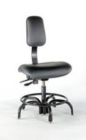Chair, Ergonomic Painted Series, Tubular Steel base with Foot RingBiofit Engineered Products